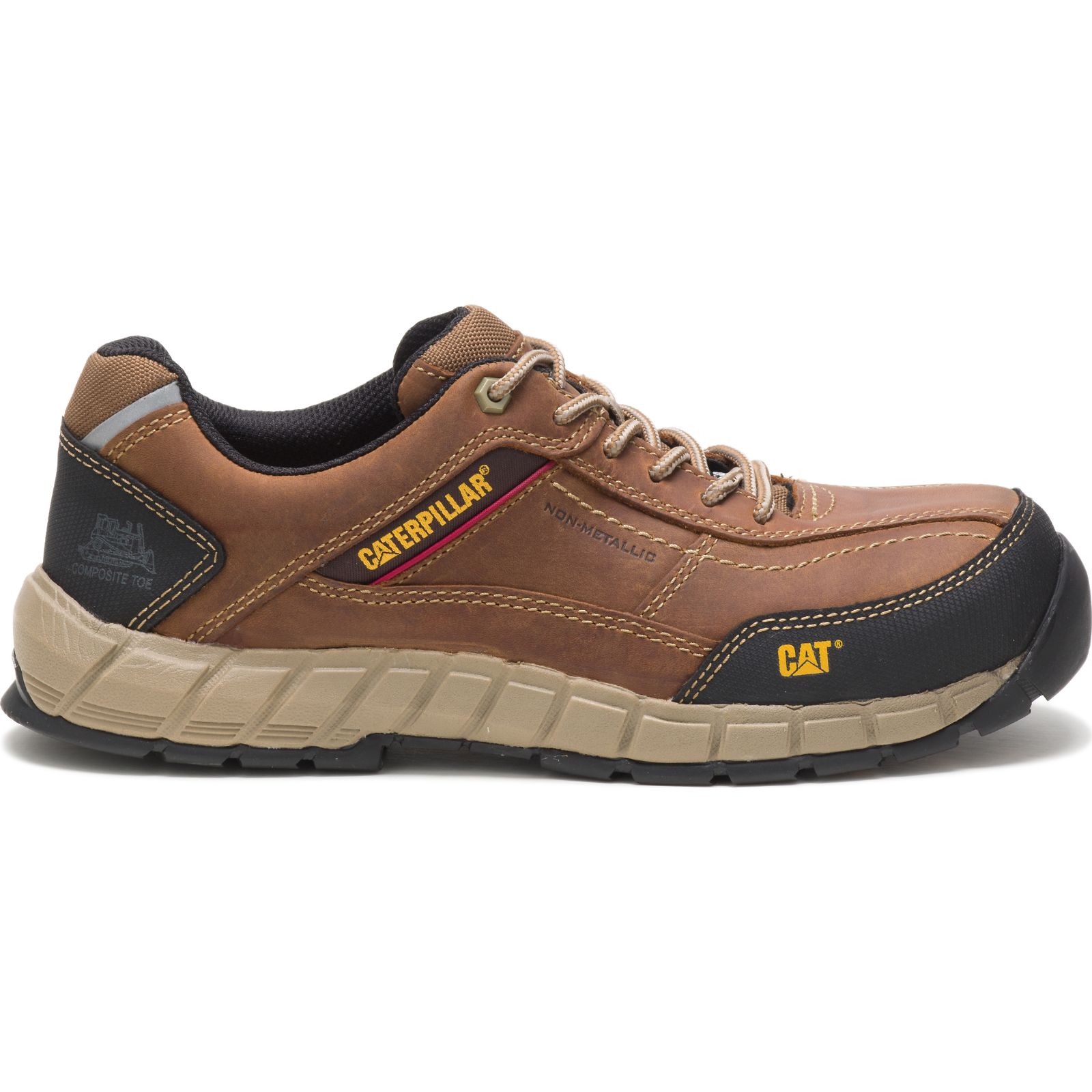 Caterpillar Shoes South Africa - Cat Men's Streamline Leather Composite Toe Sneakers Brown XW5436201